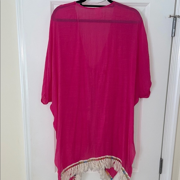 BECCA Pink Tassel Coverup - ready for the beach! - Picture 8 of 9